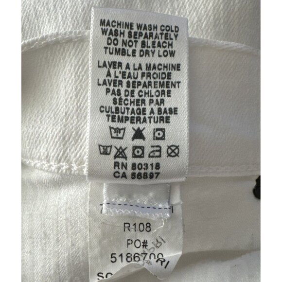 New Lucky Brand Sofia Capri Jean Sz 10/30 White Curvy Lucky You zip denim - Picture 11 of 12